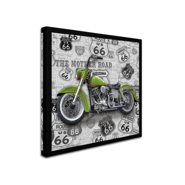 Jean Plout 'Vintage Motorcycles On Route 66 5' Canvas Art,14x14